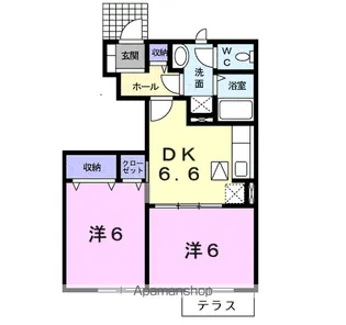 ラフィネM【102号室】の間取り
