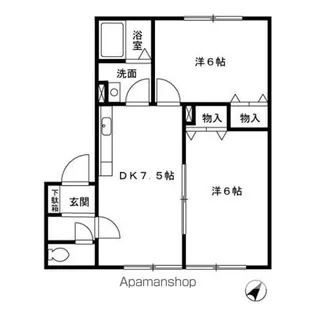 ハイセレール三好【2階】の間取り