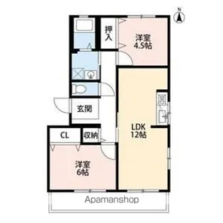 シャトーピア四辻A【303号室】の間取り