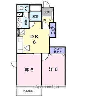 ノーヴァ壱番館【1階】の間取り