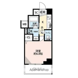 Plaire Deuxq横濱子安【7階】の間取り