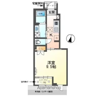 EAU ROUGE(オールージュ)【1階】の間取り