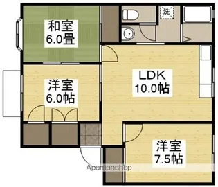 倉田第3コーポ【1階】の間取り
