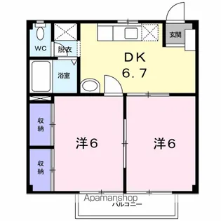 ファミールひまわり A【2階】の間取り