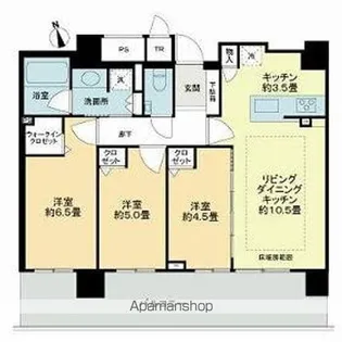 ライオンズ南平岸ディアレジェンド【407号室】の間取り