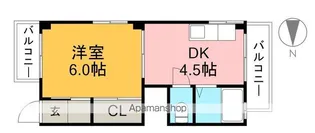 フライハイト朝倉【2階】の間取り