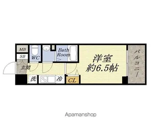 プレサンスOSAKA DOMECITYスクエア【7階】の間取り