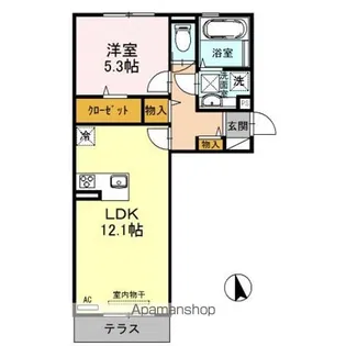 エレンシア【103号室】の間取り