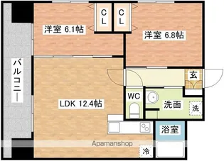 ABITI浜町【11階】の間取り