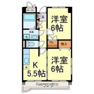 ヴァンコーポ大赤見【2階】の間取り