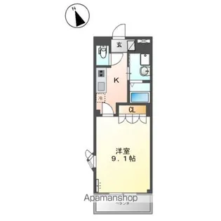 広島県福山市新涯町4丁目【アパート】の間取り