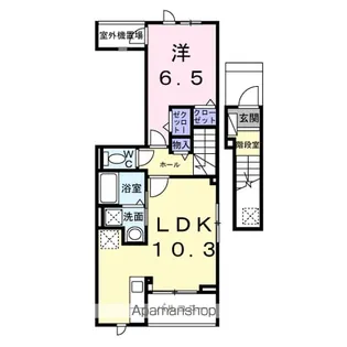 リバーサイド伴【2階】の間取り