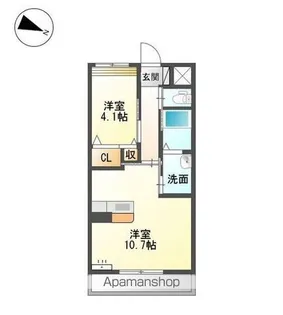 ベルモンターニュ【2階】の間取り