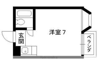メゾンなか【208号室】の間取り