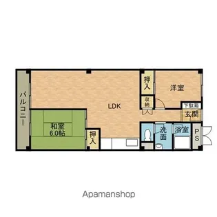 高槻スカイハイツ【6階】の間取り