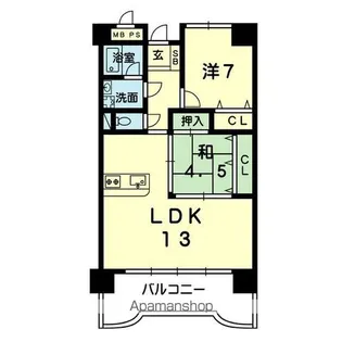 ガーデンパレス東部【306号室】の間取り