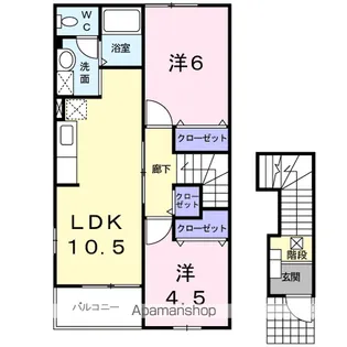 サンクチュアリB【2階】の間取り