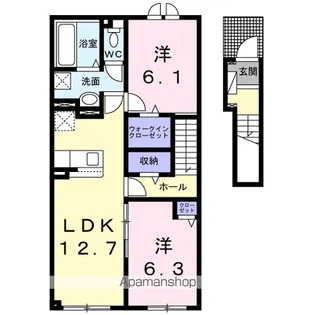 ブランマーテル【2階】の間取り