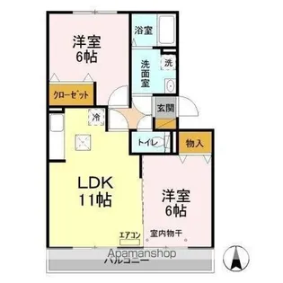 ラフォーレ上ノ台 C【1階】の間取り