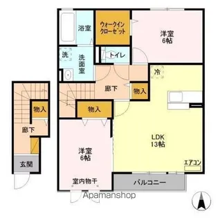 サンセールTKN B【2階】の間取り