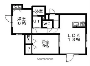 ヴィール【102号室】の間取り