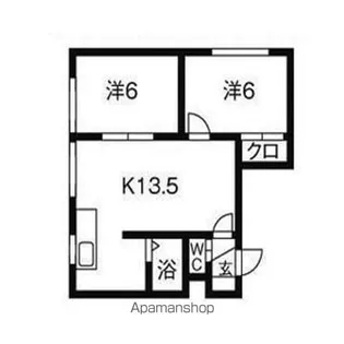第17木村ハイツ【2階】の間取り