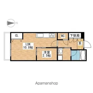 C.P.Pure1608【3階】の間取り