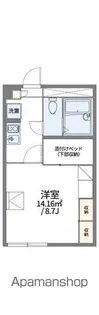 レオパレス木野【1階】の間取り