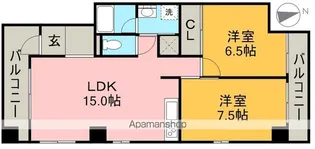 ア・ラコント北棟【3階】の間取り