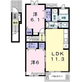 メゾン 一刻 Ⅱ【2階】の間取り