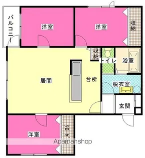 アルグレース豊岡【301号室】の間取り