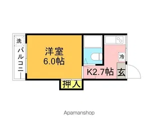 北原ハイツ【201号室】の間取り