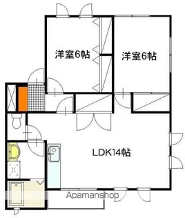 サンビレッジ弥生 F棟【201号室】の間取り