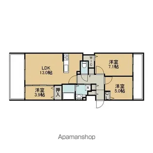 セントラルレジデンスポルトム【804号室】の間取り