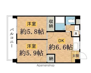 松栄ビル【203号室】の間取り
