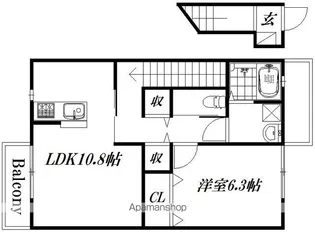 メゾンドリヴァージュ【2階】の間取り