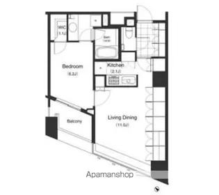 パークキューブ目黒タワー【4階】の間取り