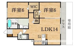 リザイア B棟【1階】の間取り