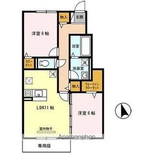 ヴェルコート B棟【1階】の間取り