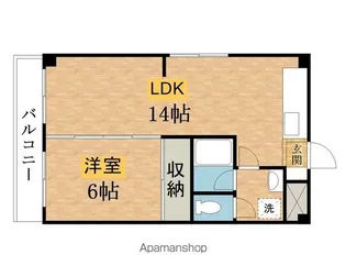 ブラウンヒル【203号室】の間取り
