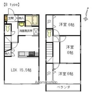 愛知県名古屋市名東区社口2丁目【一戸建】の間取り
