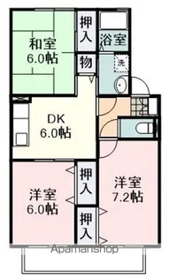 フルーレ【202号室】の間取り