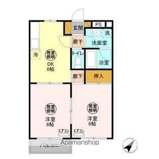 クリスタルパレス【2階】の間取り