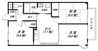 サラナフラット【210号室】の間取り