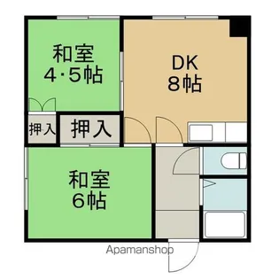 中央ハイツ【E号室】の間取り