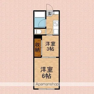 鶴ケ岡マンション【4階】の間取り