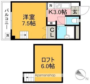 メゾン中堤【3階】の間取り