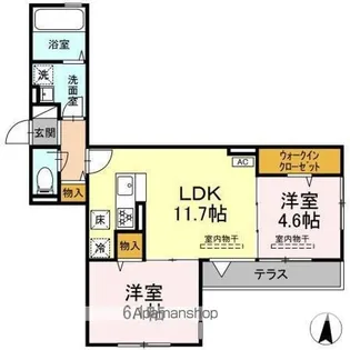ヴィレッヂ大和東第二【1階】の間取り