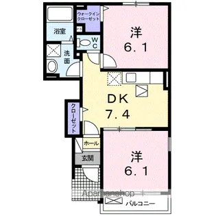 メイプルビュー・プラッツD【1階】の間取り