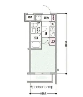 スカイコート戸越【304号室号室】の間取り